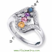 14KW Family Jewelry Diamond Semi-Set Ring