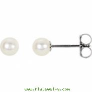 14KW PAIR 04.00 MM P AKOYA CULTURED PEARL EARRINGS