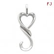 14KW PENDANT P HEART SHAPED PENDANT