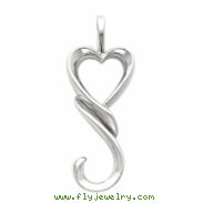 14KW PENDANT P HEART SHAPED PENDANT