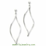 14kw Twisted Post Dangle Earrings