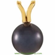 14KY 06.00 MM P BLACK CULTURED PEARL PENDANT