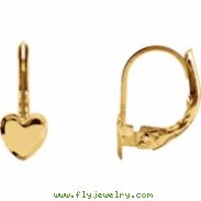 14KY 12.82X09.52 MM P YOUTH LEVER BACK EAR W/PKG