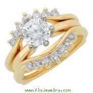 14KY 1/2 CT TW P DIAMOND RING GUARD