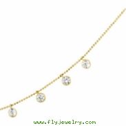 14KY 16.00 INCH P CZ NECKLACE