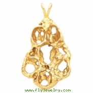 14KY 33.00X19.00 MM P NUGGET PENDANT