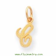 14ky Casted Initial C Charm