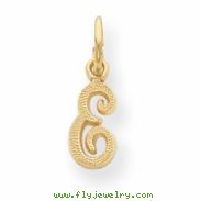 14ky Casted Initial E Charm