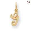 14ky Casted Initial G Charm