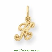 14ky Casted Initial K Charm