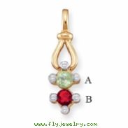 14KY Family Jewelry Diamond Semi-Set Pendant