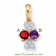 14KY Family Jewelry Diamond Semi-Set Pendant