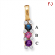 14KY Family Jewelry Diamond Semi-Set Pendant