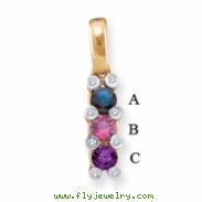 14KY Family Jewelry Diamond Semi-Set Pendant