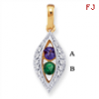 14KY Family Jewelry Diamond Semi-Set Pendant