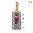 14KY Family Jewelry Diamond Semi-Set Pendant