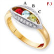 14KY Family Jewelry Diamond Semi-Set Ring