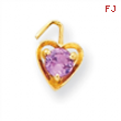 14ky June Birthstone Heart Charm