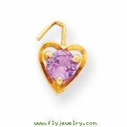 14ky June Birthstone Heart Charm