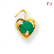 14ky May Birthstone Heart Charm