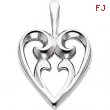 14KY PENDANT P HEART SHAPED PENDANT