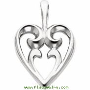 14KY PENDANT P HEART SHAPED PENDANT