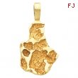 14KY PENDANT P NUGGET PENDANT