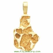 14KY PENDANT P NUGGET PENDANT