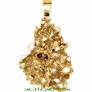 14KY PENDANT P NUGGET PENDANT