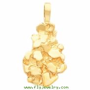 14KY PENDANT P NUGGET PENDANT