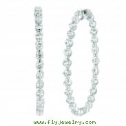 15 Pointer diamond hoop earrings