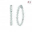 15 Pointer diamond hoop earrings