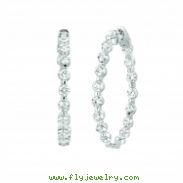 15 Pointer diamond hoop earrings