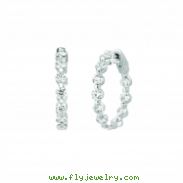 15 Pointer diamond hoop earrings