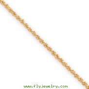 18in Gold-plated 2mm French Rope Chain