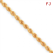 18in Gold-plated 3mm Diamond Cut French Rope Chain