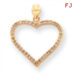 18in Gold-plated CZ Heart Necklace chain