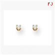 18k  2mm CZ Post Earrings