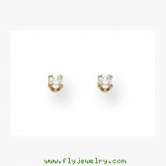 18k  2mm CZ Post Earrings