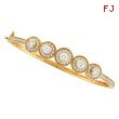 18K Gold Designer 2.53 Diamond Bangle Bracelet SI1-SI2 G-H