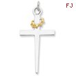18K Gold Plated Sterling Silver Cross Pendant