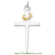 18K Gold Plated Sterling Silver Cross Pendant