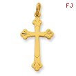 18K Plated Sterling Silver  Cross Charm