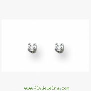 18K White 2mm CZ Earrings