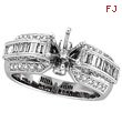 18K White Gold 1.05ct Diamond Semi Mount Antique Style Ring Setting SI1-SI2 G-H