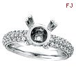 18K White Gold 1.55ct Diamond Eternity Setting Semi Mount Ring Mounting SI1-SI2 G-H