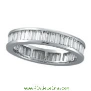 18K White Gold 2.10ct Baguette Diamond Eternity Band Ring