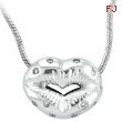 18K White Gold .21ct Diamond Studded Lips Pendant On Snake Chain Necklace