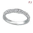 18K White Gold Antique Style Diamond Wedding Band Ring