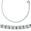 18K White Gold Eternity 10.51ct Diamond Tennis Necklace SI1-SI2 G-H